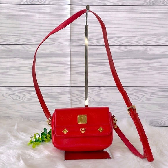 MCM Handbags - MCM Red Crossbody